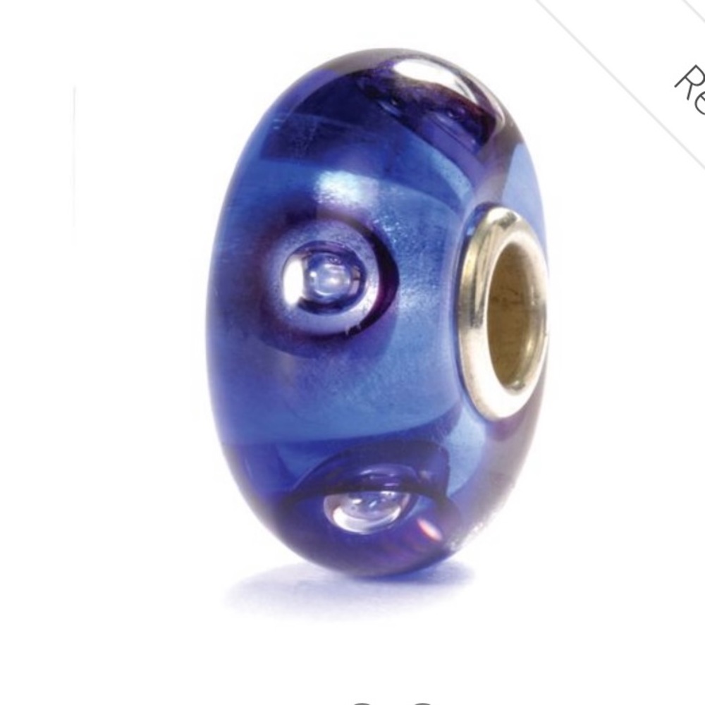 Trollbeads Clear Blue Bubbles bead (RETIRED)